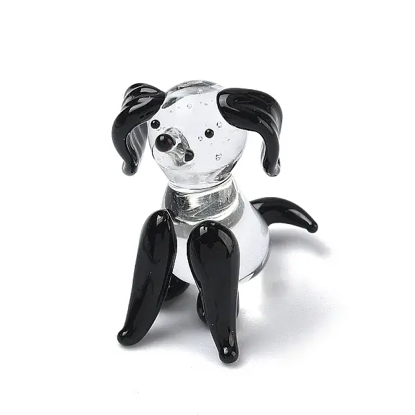 Handmade Lampwork Dog Display Decorations