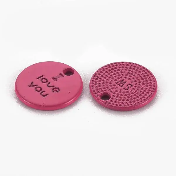 Spray Painted Alloy Charms for Valentine's Day