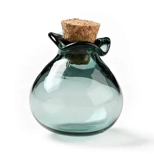 Lucky Bag Shape Glass Cork Bottles Ornament