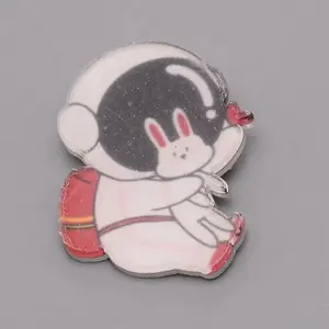 Astronaut with Rabbit Brooch Pin