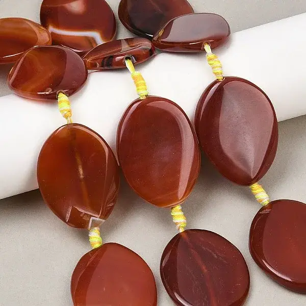 Natural Banded Agate Beads Strands