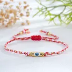 Brass Enamel Evil Eye Beaded Braided Bracelets