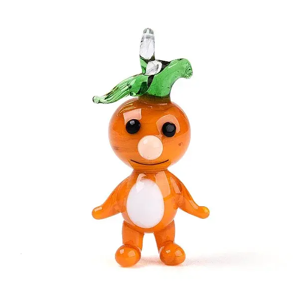 Handmade Lampwork Cartoon Radish Pendants