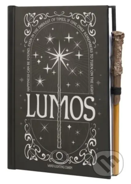 Poznámkový svietiaci blok s perom v štýle paličky  Harry Potter: Kúzlo Lumos