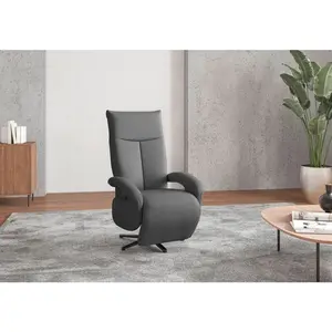 Sit & More KŘESLO, textil, tmavě šedá