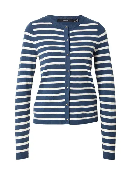 VERO MODA Kardigán 'VMHAPPY'  námornícka modrá / biela