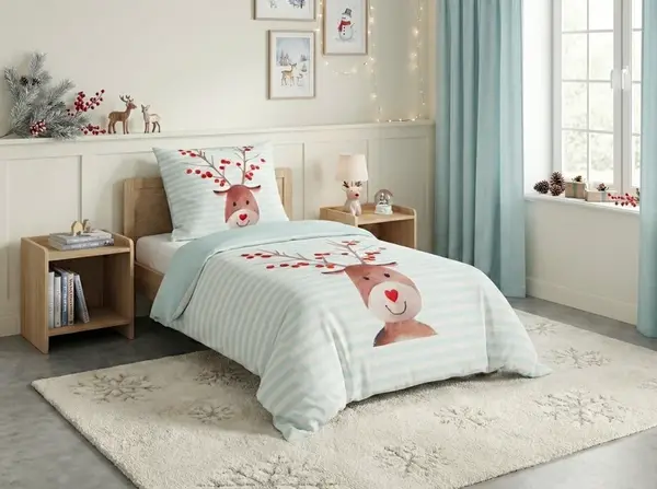 Dětské bavlněné povlečení FYNN FROST světle modré Rozměr povlečení: 80 x 80 cm | 135 x 200 cm