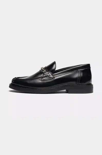 Kožené mokasíny Filling Pieces Loafer Polido černá barva, na plochém podpatku, 44233191847