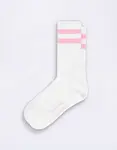 Organic Basics Core Stripe Crew Socks 3-pack White / Soft Pink 43-46