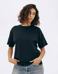 Tričko Organic Basics True Boxy Tee Black