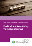 Faktické a právne úkony v pracovnom práve - Jozef Toman, Marek Švec, Andrea Olšovská - kniha z kategorie Pracovní právo