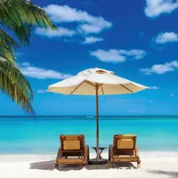 Euroart OBRAZ NA SKLE, pláž a moře, 30/30/1,40 cm