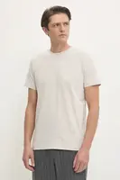 Bavlněné tričko Calvin Klein Jeans béžová barva, J30J326159