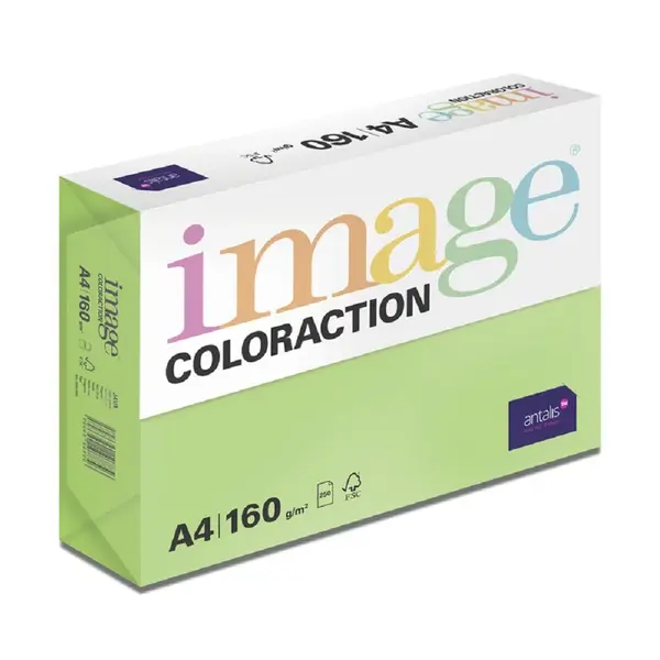 Antalis Java - barevný kancelářský papír, středně zelený A4, 160 g/m2, 250 listů