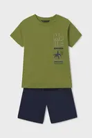 Dětská bavlněná souprava Mayoral zelená barva, 6677