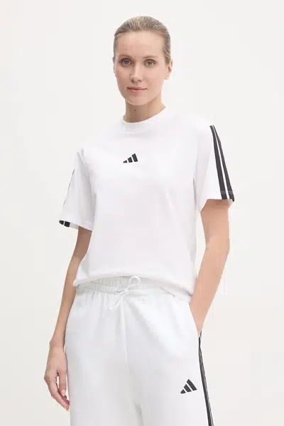 Bavlněné tričko adidas Essentials béžová barva, JM2394