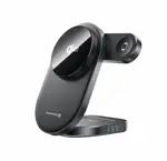 Skládací bezdrátová Qi2 nabíječka Swissten MagBase 3v1 (kompatibilní s MagSafe) černá