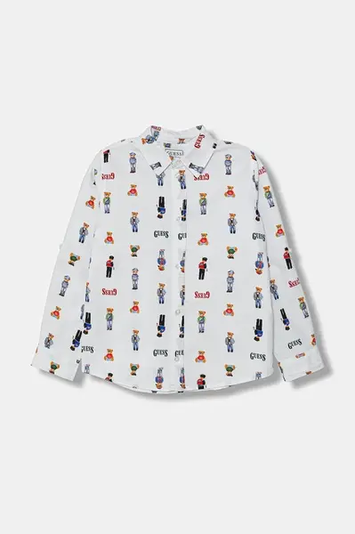 Dětská bavlněná košile Guess