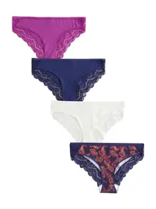 Next Nohavičky  námornícka modrá / fialová / červeno-fialová / biela