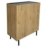 Xora VYSOKÁ KOMODA, černá, barvy dubu, 80/95/40 cm