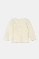 Kojenecký kardigan s příměsí vlny United Colors of Benetton béžová barva, 1076A500X