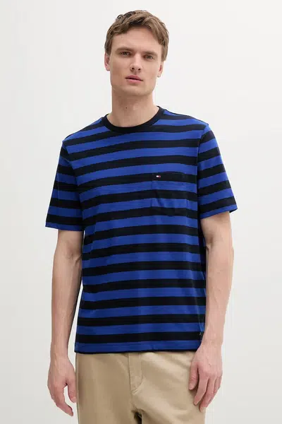 Bavlněné tričko Tommy Hilfiger tmavomodrá barva, MW0MW37283