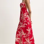 Bavlněné šaty Answear.LAB červená barva, maxi