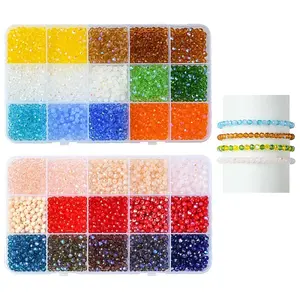 4500Pcs 30 Styles Electroplate Glass Beads Strands