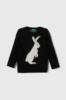 Dětský bavlněný svetr United Colors of Benetton