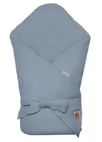 Baby Nellys Mušelínová zavinovačka na zavazování,75x75cm, denim
