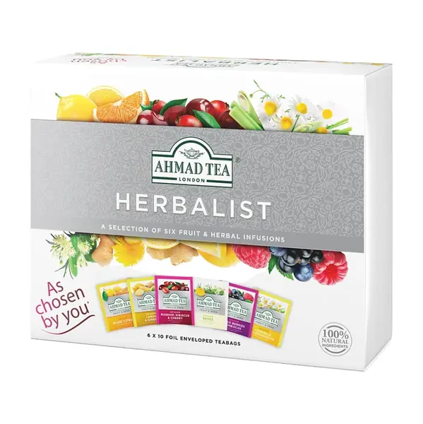 AHMAD TEA Herbalist bylinné a zelené čaje 60 sáčkov