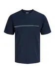 JACK & JONES Tričko 'JCOFUSION'  tmavomodrá / biela