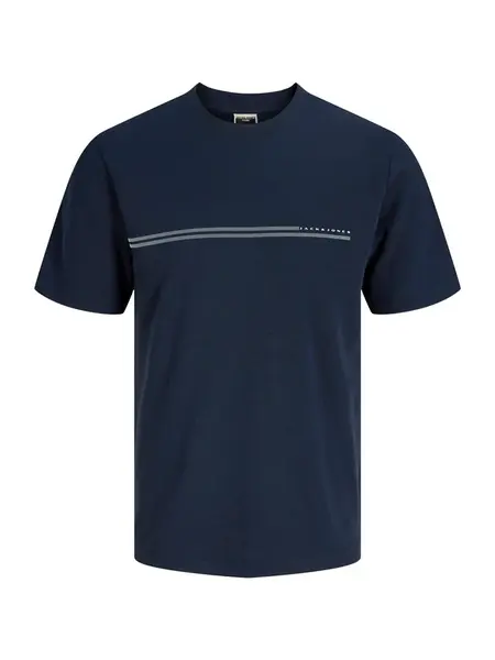 JACK & JONES Tričko 'JCOFUSION'  tmavomodrá / biela