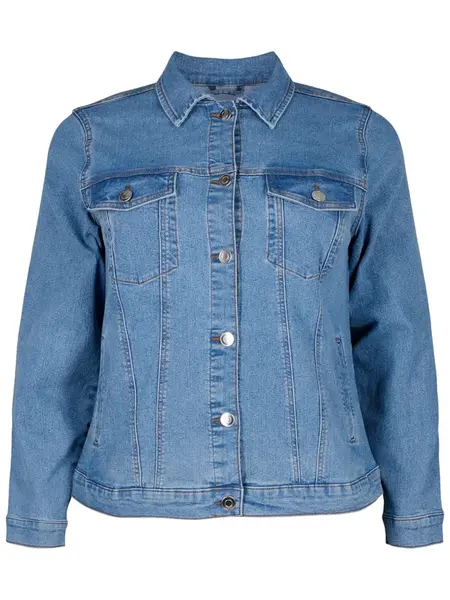 Zizzi Prechodná bunda 'Nina'  modrá denim