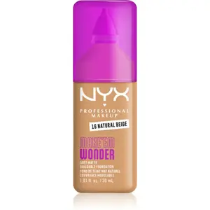 NYX Professional Makeup Make ‘Em Wonder lehký matující make-up odstín 16 Natural Beige 30 ml