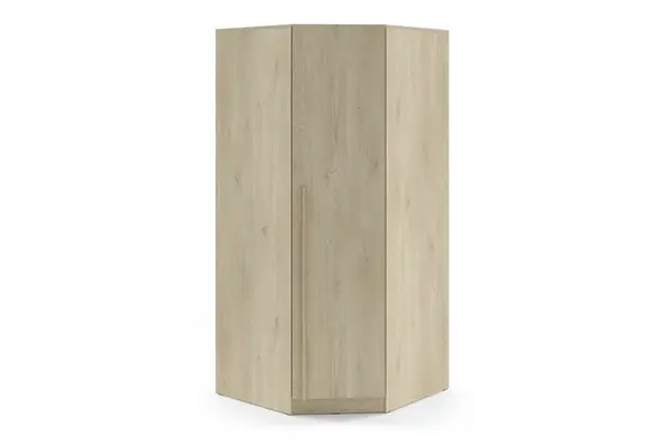 Rohová šatní skříň Braga BR4 Barva korpusu: Dub Cremona, Úchytky: Plastové - základní