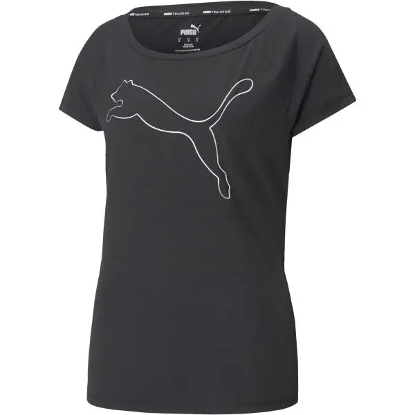 Puma TRAIN FAVORITE JERSEY CAT TEE Dámské triko, černá, velikost