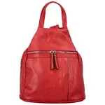 Stylový dámský koženkový batoh Narcisa, červený