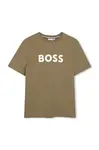 BOSS  Dětské bavlněné tričko
