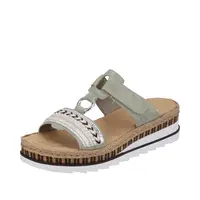 Rieker Šľapky  béžová / pastelovo zelená / čierna / perlovo biela