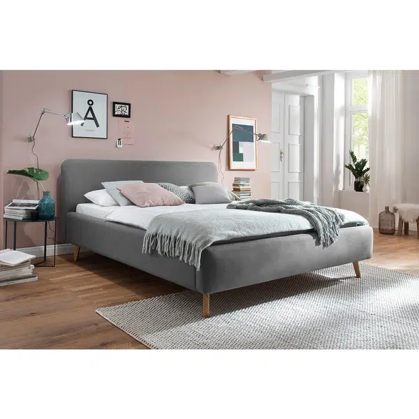 Livetastic ČALOUNĚNÁ POSTEL, 160/200 cm, světle šedá
