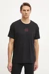 Tričko HUGO Laze T-Shirt černá barva, s potiskem, 50525236