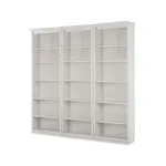 MID.YOU KNIHOVNA, bílá, barvy borovice, borovice, 223/222/34 cm