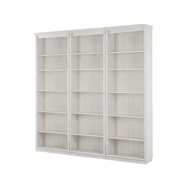 MID.YOU KNIHOVNA, bílá, barvy borovice, borovice, 223/222/34 cm