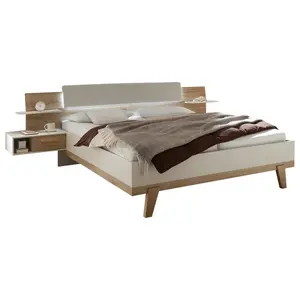 Xora POSTELOVÁ SESTAVA, 180/200 cm, barvy dubu, kašmírová