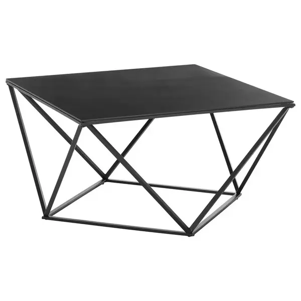 Boxxx KONFERENČNÍ STOLEK, černá, kov, sklo, 80/80/45 cm