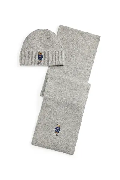 Čiapka a šál s prímesou vlny Polo Ralph Lauren