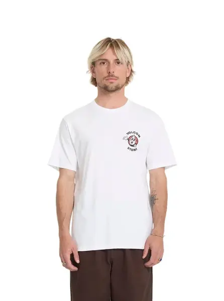 Volcom pánské tričko Miste Stone Bsc Sst White | Bílá | Velikost L | 100% bavlna
