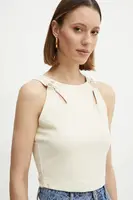 Halenka Guess dámská, béžová barva, s aplikací, W5RP13 KAQL2