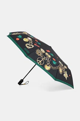 Deštník Moschino černá barva, 8990